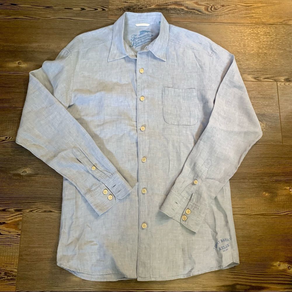 Tommy Bahama Linen Blend Long Sleeve Shirt XL